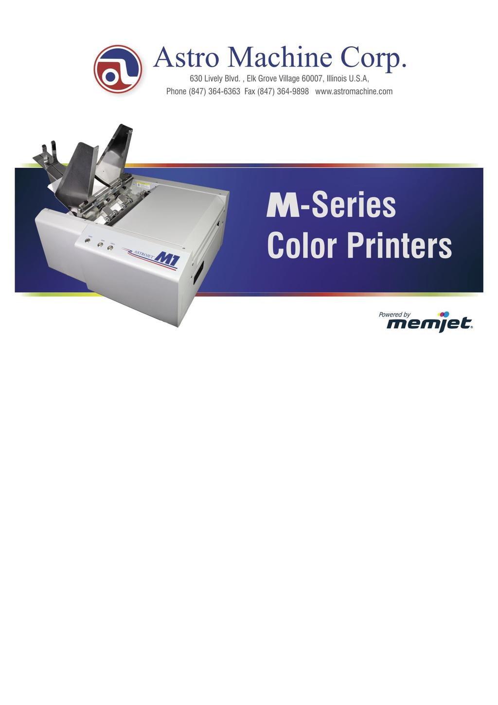 ASTROJET TM M1 Desktop Color Page Printer ASTROJET TM M1DX Duplexer for M1 Printer