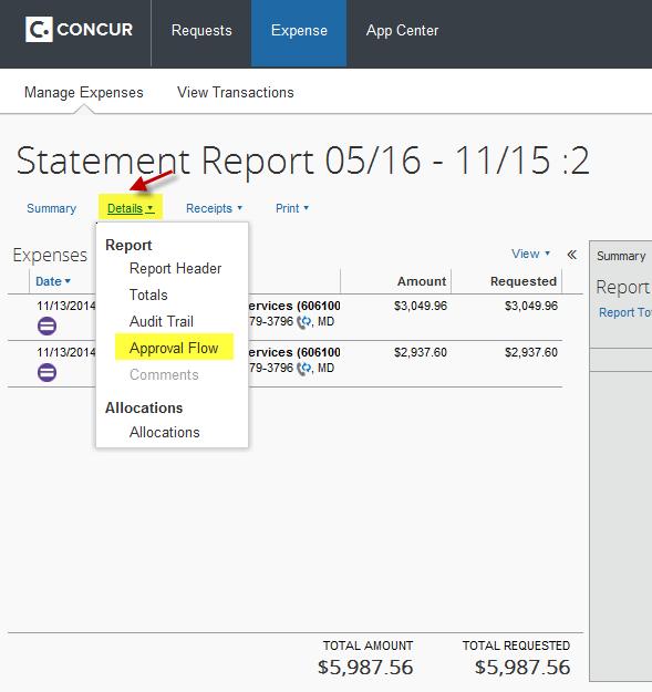 To See the Workflow Steps Assigned to your Report View your Approval Workflow to determine who your