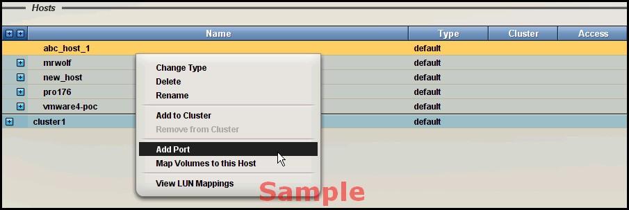 In the following example, None is selected because a cluster is not being created. 4. Click Add. The host is added.