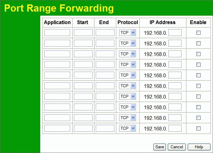 Wireless Router User Guide Port Range Forwarding This feature allows you to make Servers on your LAN accessible to Internet users.