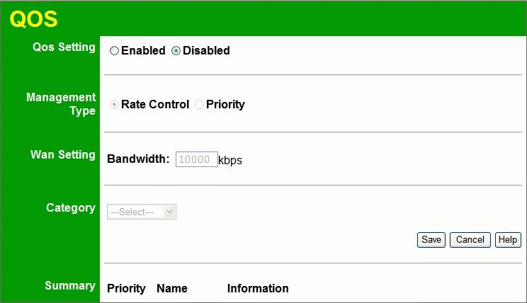 Advanced Features QoS The QoS (Quality of Service) feature allows you specify priorities for different traffic.