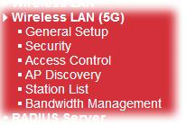 3.9 Wireless LAN (5G) Settings for AP Mode When a 5G Dongle connects to VigorAP 800, only AP mode (the operation mode) is available for configuration.