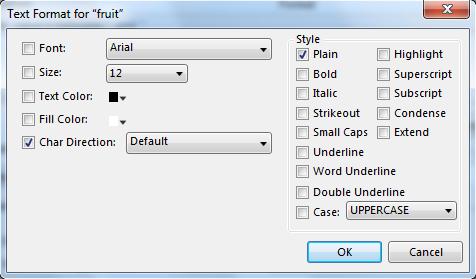 Character Direction FileMaker automatically calculates the default character direction according to the language/script of the character, the paragraph direction as well as the surrounding characters.