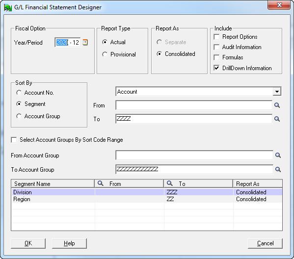 Chapter 2: Financial Reporter Tutorial 2. Click OK to accept the default print options. The report is generated and appears in the worksheet. 3.