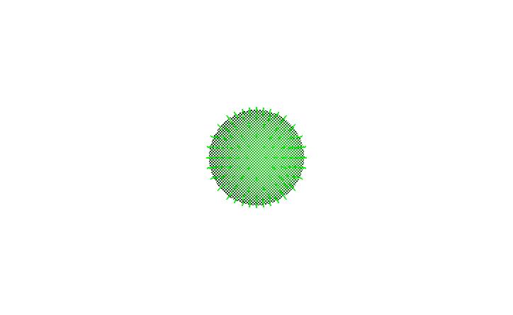 The little green bars pointing up are the visualization of its weight and orientation.