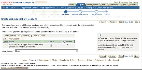 Monitoring Web Transactions You can monitor your recorded Web transactions by clicking on the Web