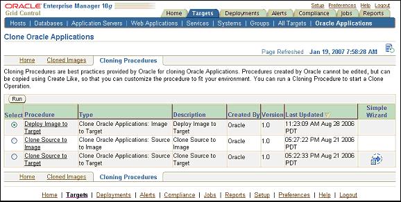 Clone Procedure View Clone Procedures are best practices provided by Oracle for cloning Oracle Applications.