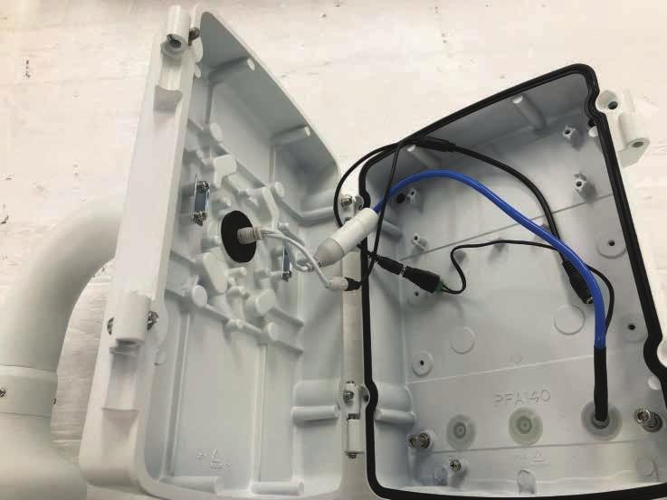 This image shows the inside of the junction box