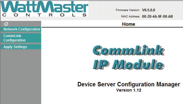 CONFIGURATION CommLink Configuration Changing the IP Address of the CommLink Follow the instructions below to set your IP Module s IP address.