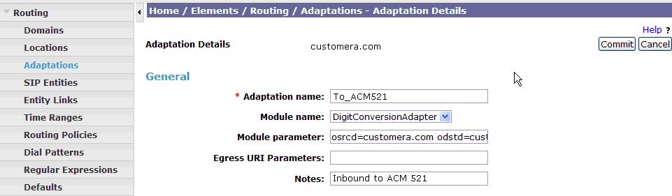 Step 3 Scroll down to the Digit Conversion for Outgoing Calls from SM section (the inbound DID digits from AT&T that need to be replaced with their associated extensions before being sent to