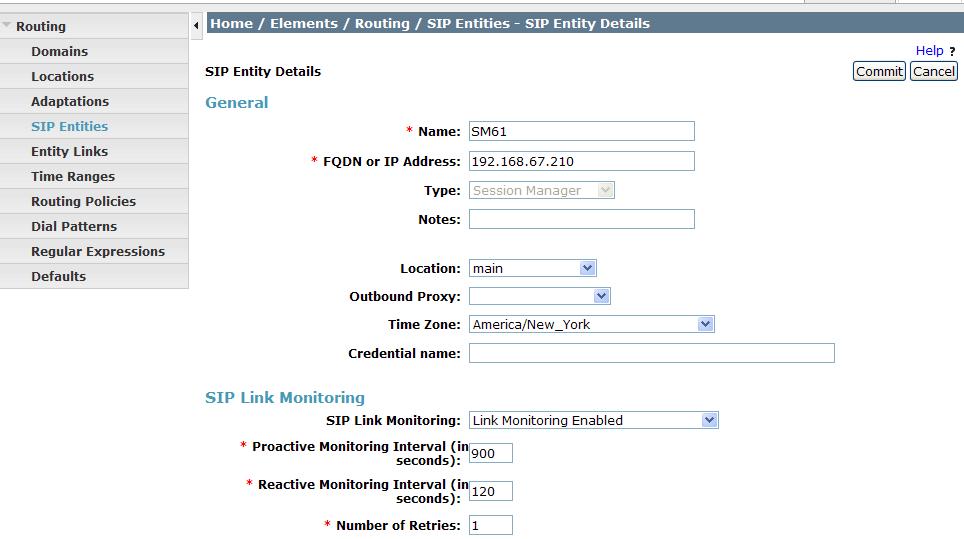 Step 4 - In the Port section of the SIP Entity Details page, click on Add and provision an entry as follows: Port Enter 5080 (see note above). Protocol Select TCP (see note above).