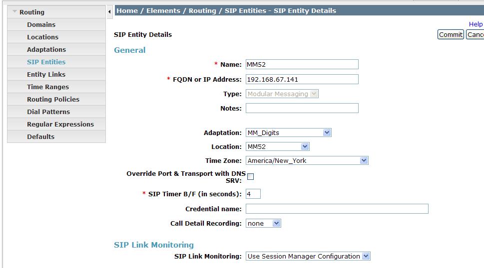 5.5. Entity Links In this section, Entity Links are administered between Session Manager and the following SIP Entities: Communication Manager Public (Section 5.5.1).