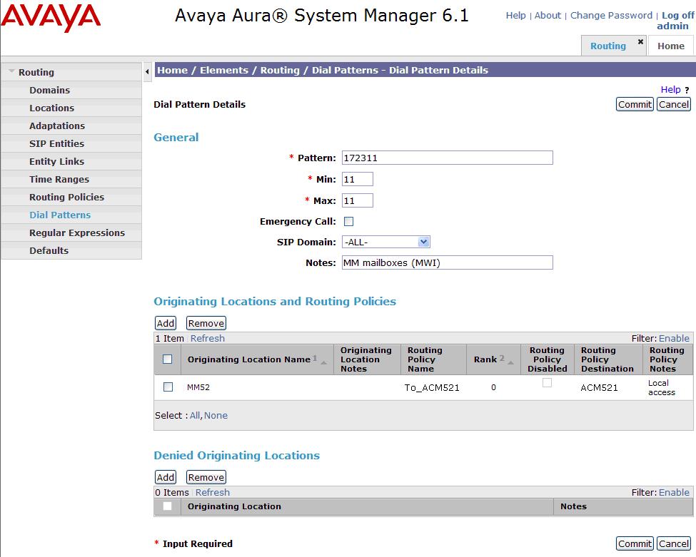 6. Avaya Aura Communication Manager 5.2.1 This section describes the administration steps for Communication Manager in support of the reference configuration described in these Application Notes.