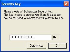 Enter the security key code, and Click OK.