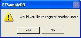 After the fourth scan, when offered to register another finger, click NO.