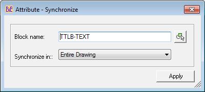 Copy from Tag: Copy value from another Attribute Tag. Attribute Synchronize: Synchronize attributes in entire drawing/model and layouts.