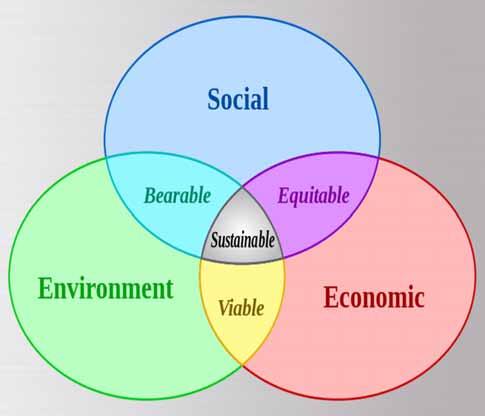 THE THREE COMPONENTS OF SUSTAINABILITY Environmental: The capacity of valorizing the main features of the territory, while guaranteeing custody and renewal of natural resources Economic: The capacity