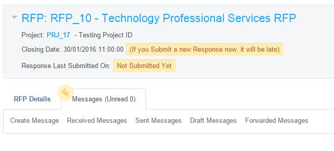 Responding to an RFI or RFP When invited to an RFI (Request for Information) or RFP (Request for Proposal) you will receive an email notification.