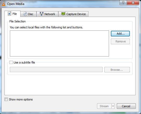 IP Networking Configuration To implement media streaming on the server side: 1. Open VLC: Figure 22-2: VLC Media Player 2.
