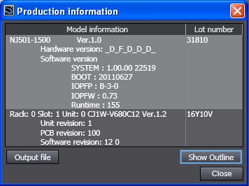 Unit Versions 2 Right-click any open space in the Unit Editor and select Production Information. The Production Information Dialog Box is displayed.