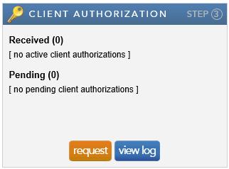 Step 3: Requesting client authorization Once you ve added all your accounts, you must request client authorization from your client. Do this by clicking the request button.