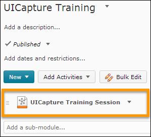 Your UICapture sessions is now available under content in ICON.