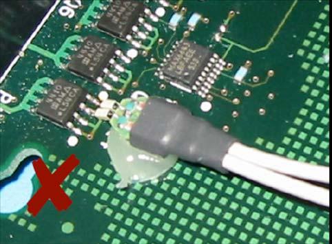cables). The provided velcro pads can be used to secure your probe amplifier casing to the board.