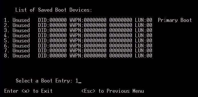 Figure 32: Selecting the first boot entry Depending of your configuration,