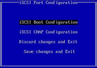 Figure 7: Enable iscsi Port Configuration Select iscsi Boot Configuration (see