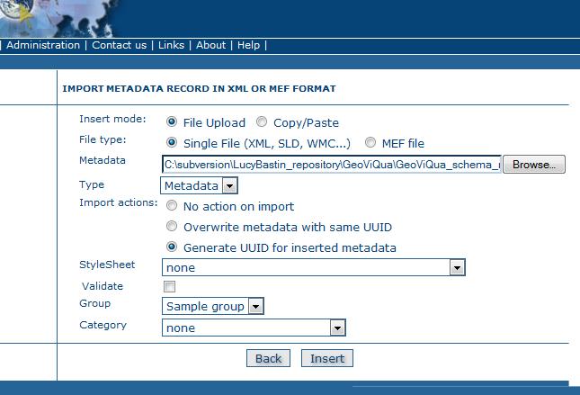 Going back to the GeoViQua model GeoNetwork has been adapted to create, edit and publish GeoViQua-compliant metadata Harvested records can be used for