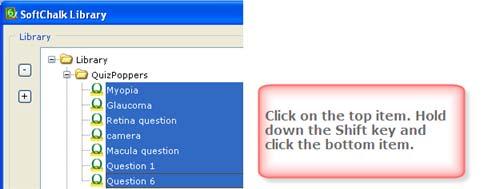 If you select a QuizPopper or Activity, then you can answer the question or do the activity. 1. If the Library is not already open, choose Tools/Library or click F6 on your keyboard. 2.