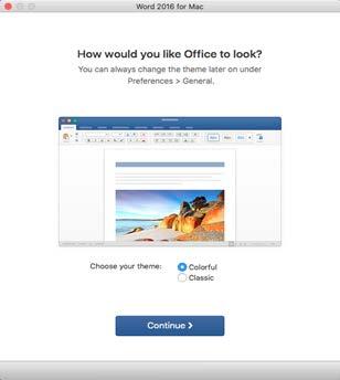 Choose Office Look preferences (theme) and click