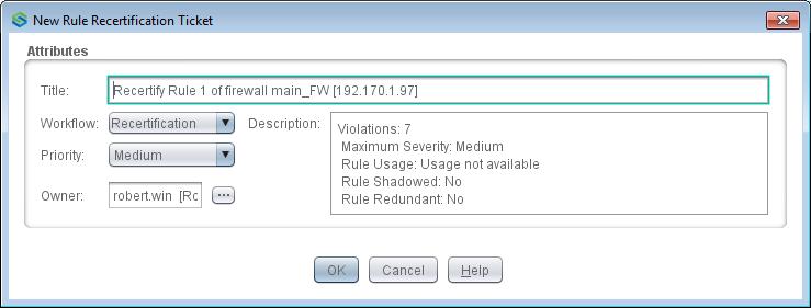 7 To change any of the business attributes, right-click the rule in the Table pane and select Set Business Attributes.