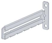 The fixing locations are 1U center and 2U center. c. After attaching the cable support bracket, confirm that the rack door can close.