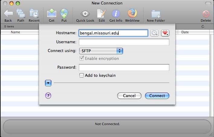 .3. For Mac users (MacSFTP): Start FetchFTP.