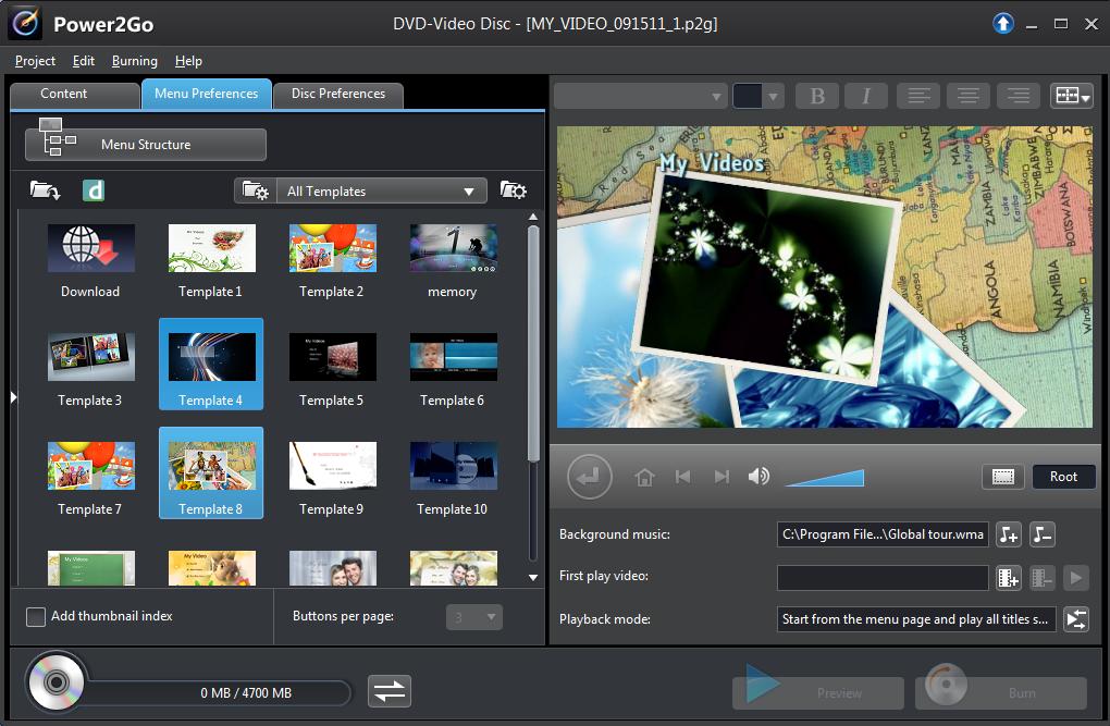 Customizable with your own videos, pictures and text, create a menu that best suits your needs.