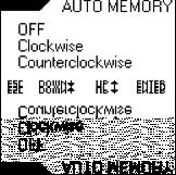 Main Menu (Continued) Auto Memory The Auto Memory feature is used to automatically store the reading in the memory and reset the display to 0. The user does not need to press RESET key or MEM key.