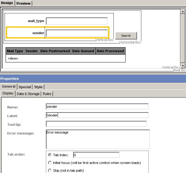 Create a Search Template 7. Start by changing the label of your sender search field to Sender. 8.