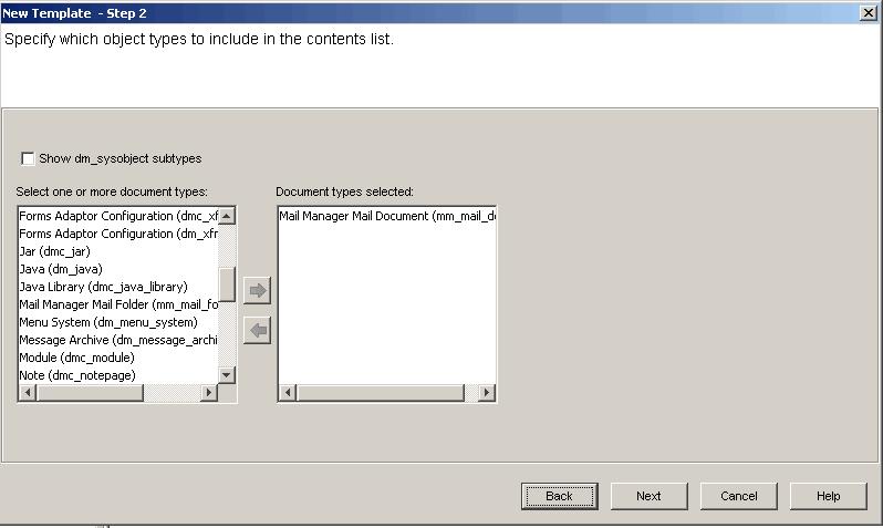 Create a Folder Contents Template Note: The folder contents template in the sample application created by EMC is named mm_samp_folder_contentl_temp. 2.