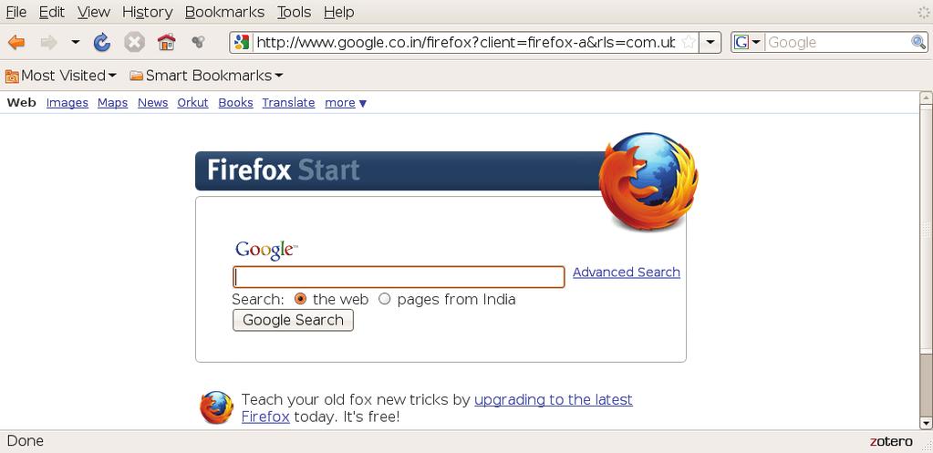 Address Bar Moz (points to the opened browser): This is called a Browser.