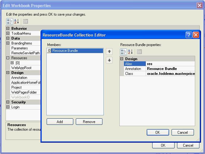 Using Resource Bundles in an Integrated Excel Workbook To register a resource bundle: 1.