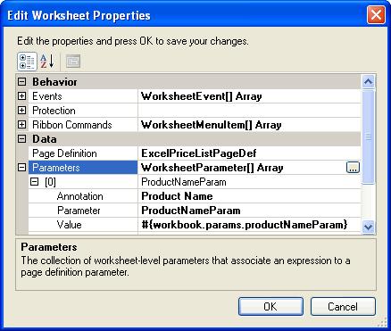 Passing Parameter Values from a Fusion Web Application Page to a Workbook 5. Repeat Step 4 as necessary to add other workbook initialization parameters. 6. Click OK.