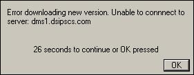 If the operator selects Yes before the timeout, the update process will begin and while the update is in progress, the following is displayed: If the update process