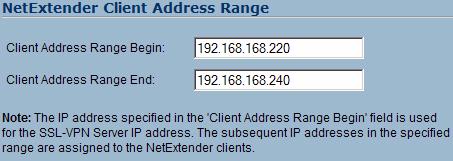 100 to 192.168.200.200 (default range) Scenario B An unused range within your DMZ subnet. Scenario C An unused range within your LAN subnet.