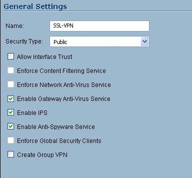 Scenario A: Adding a New SSL-VPN Custom Zone in SonicOS Enhanced 1. Select the Network > Interfaces page. 2. Click Configure button for the X2 interface (or any other available interface). 3.