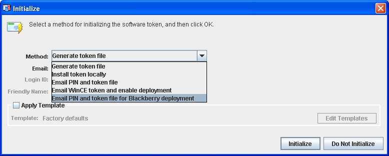 In the first email select the Blackberry URL. Download Token Authenticator and BBAutorun.