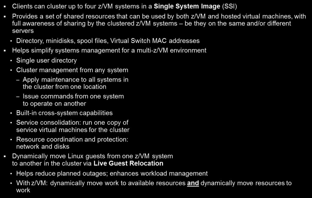 management z/vm 3 Shared disks z/vm 2 Cross-system