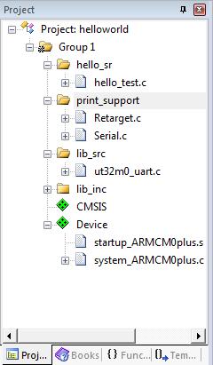 7) Right-click on hello_src and click on Add New Item to Group hello_src. Add a new C source file, hello_test.c and copy the following code. Table 1.I Helloworld Source Code #include <stdio.