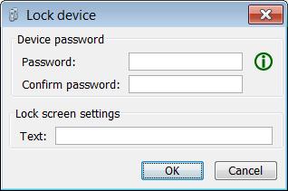 10. Device Management 2 Select the device(s) to be locked. 3 From the Device menu, select Lock device. 4 Enter the password required to unlock the device(s). The complexity (e.g. big letters and special characters) of the password is determined by the settings in the device(s).