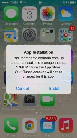 To download and install CDM client on ios devices Visit the itunes website